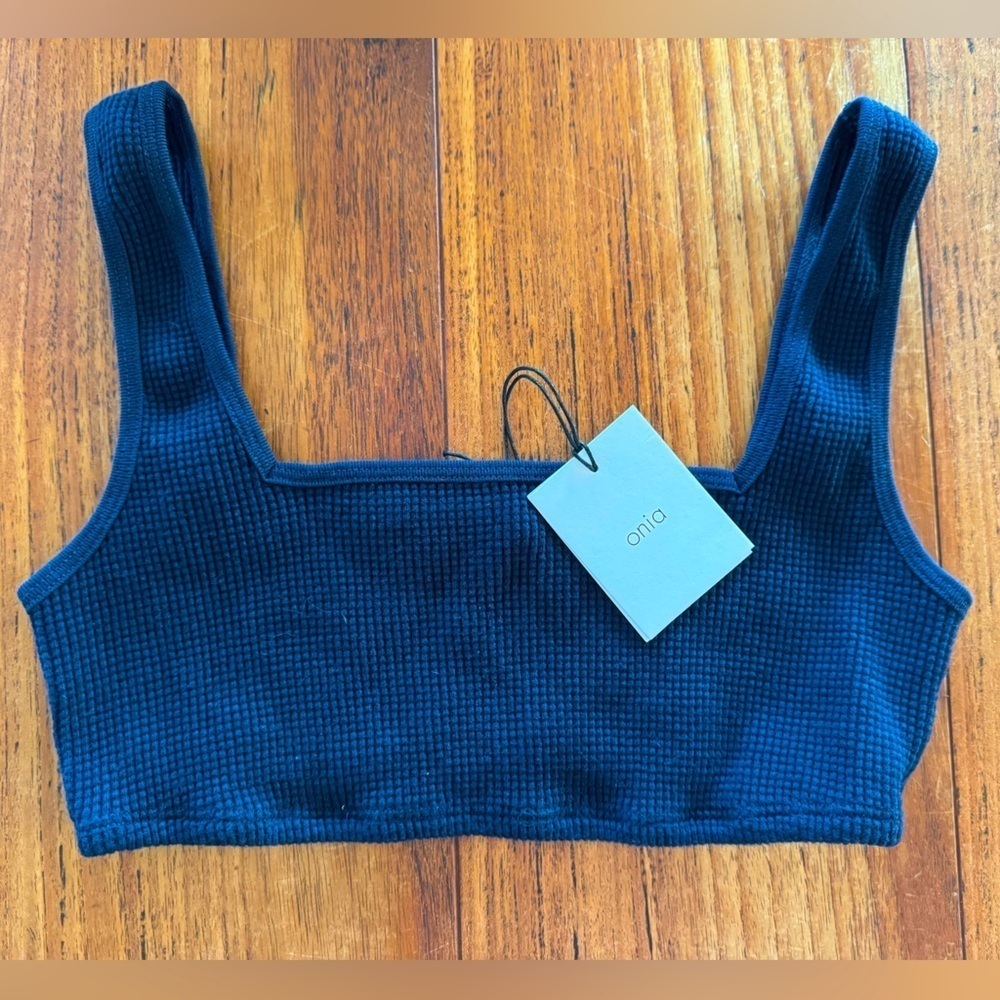 Onia Waffle Knit Bralette Deep Navy / Medium / $75 retail